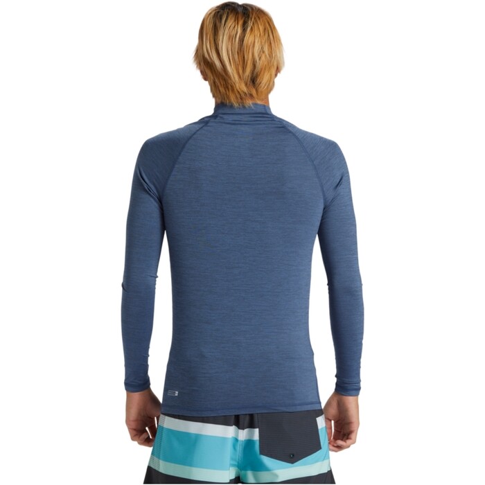 2024 Quiksilver Mens Everyday UPF50 Long Sleeve Rash Vest AQYWR03131 - Vintage Indigo Heather